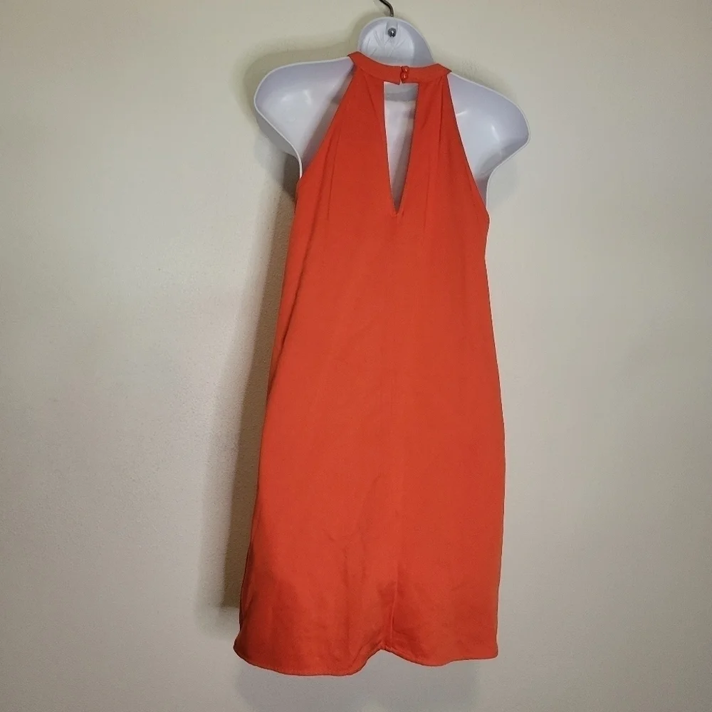 Lulu's size xs Fabiola coral orange embroidered shift dress_4